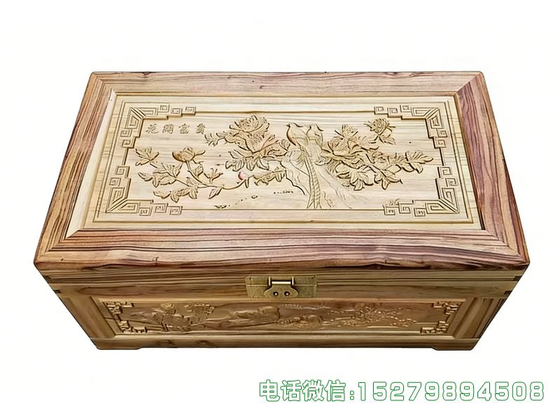 无棣县牡丹雕刻嫁妆箱