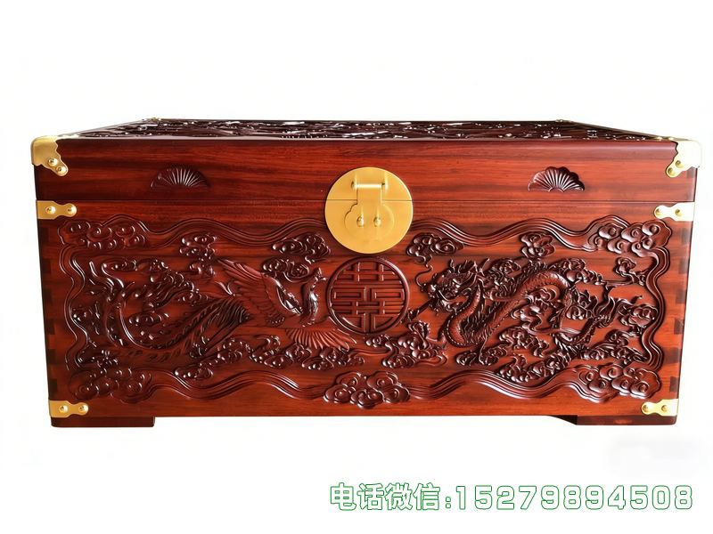惠民县精致龙凤雕刻嫁妆箱