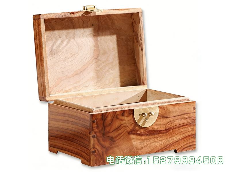 静乐县浅木色打开式小实木箱