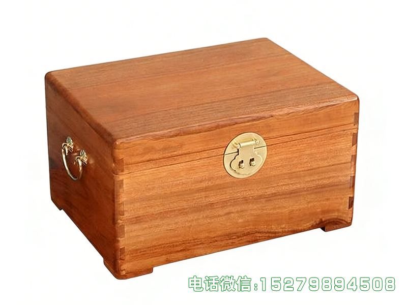 肥乡深棕色提手实木箱