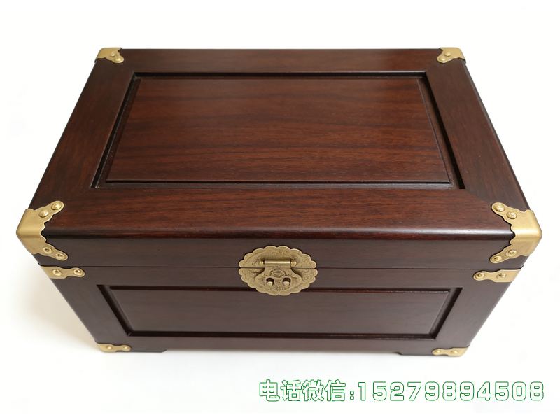 湖州红棕色金属角书画箱