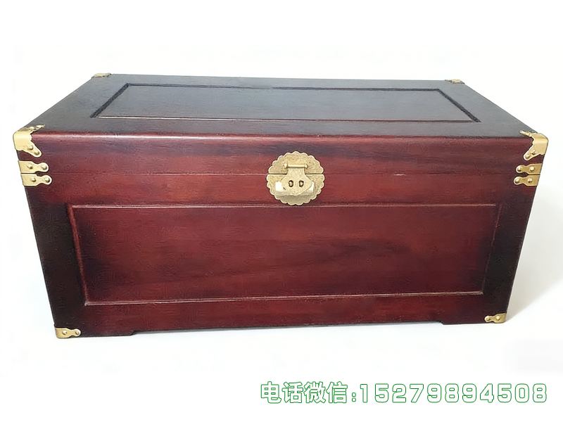 铜川深红色金属角书画箱