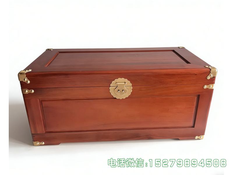 铜川棕红色金属角书画箱