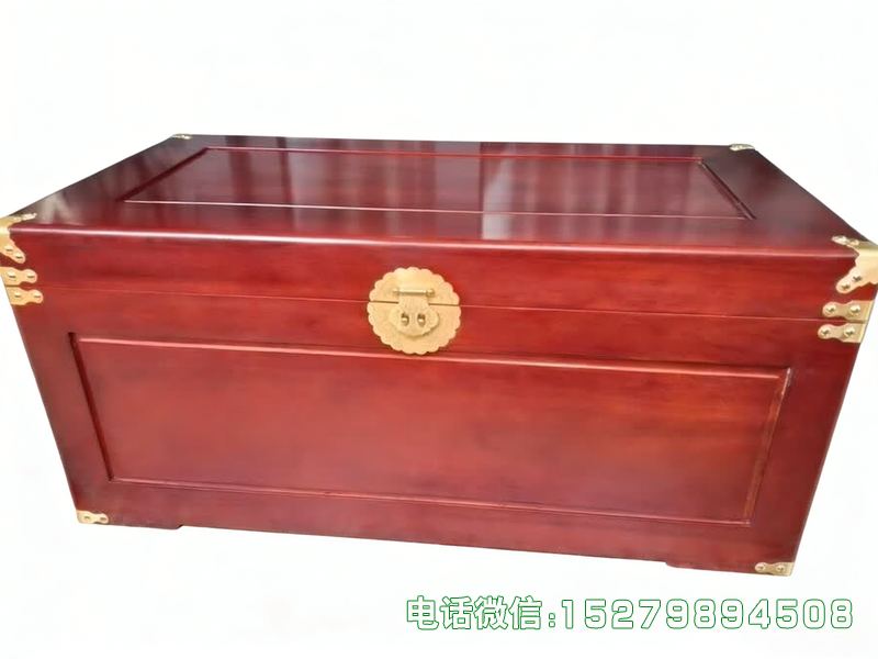 暗红色金属角书画箱
