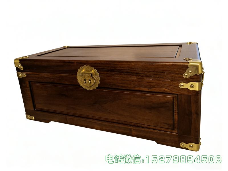 晋城深棕色金属角书画箱