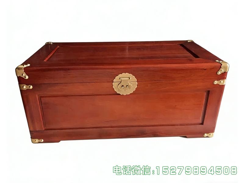 晋城红褐色金属角书画箱