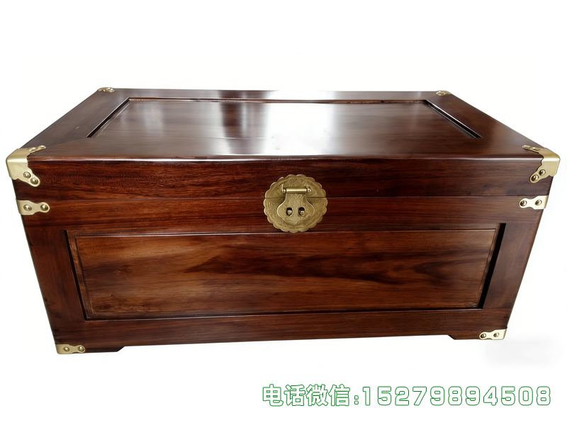 晋城深棕色木纹书画箱
