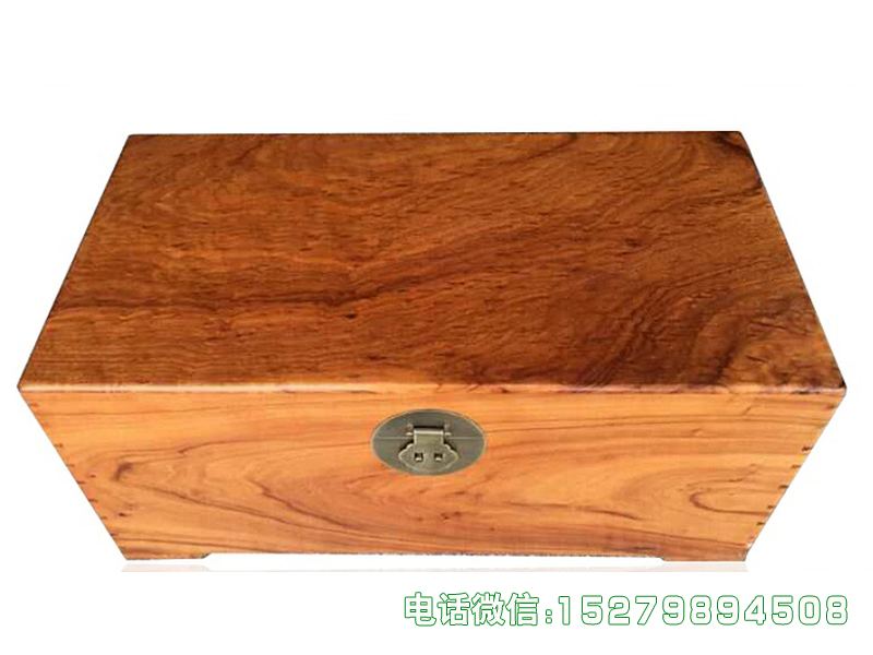 灵寿深棕色纹理字画箱
