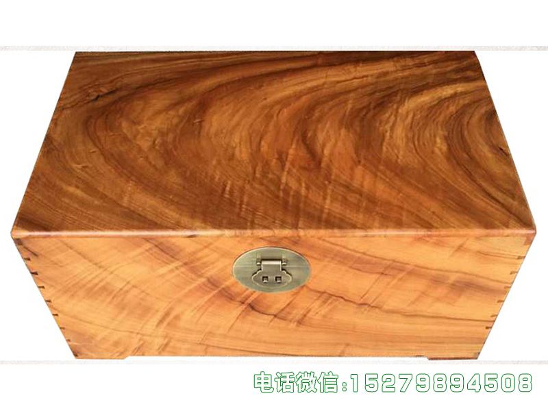 灵寿棕红色纹理字画箱