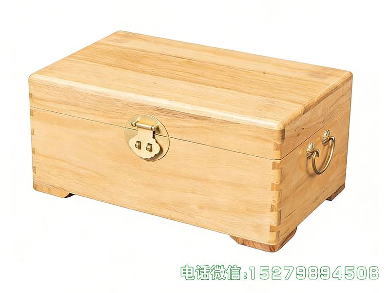 灵寿带提手实木书画箱