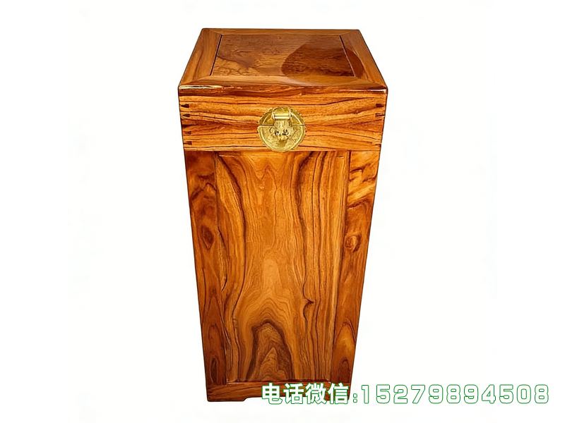 灵寿长方体木纹书画箱