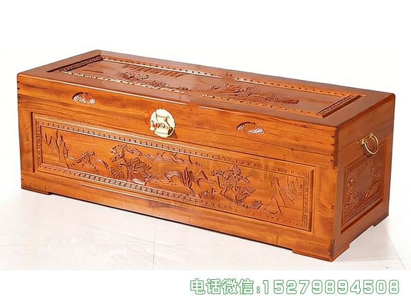 灵寿雕刻花纹字画箱