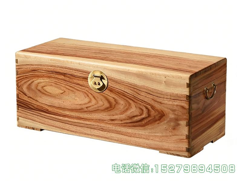 湖州原木色带提手字画箱